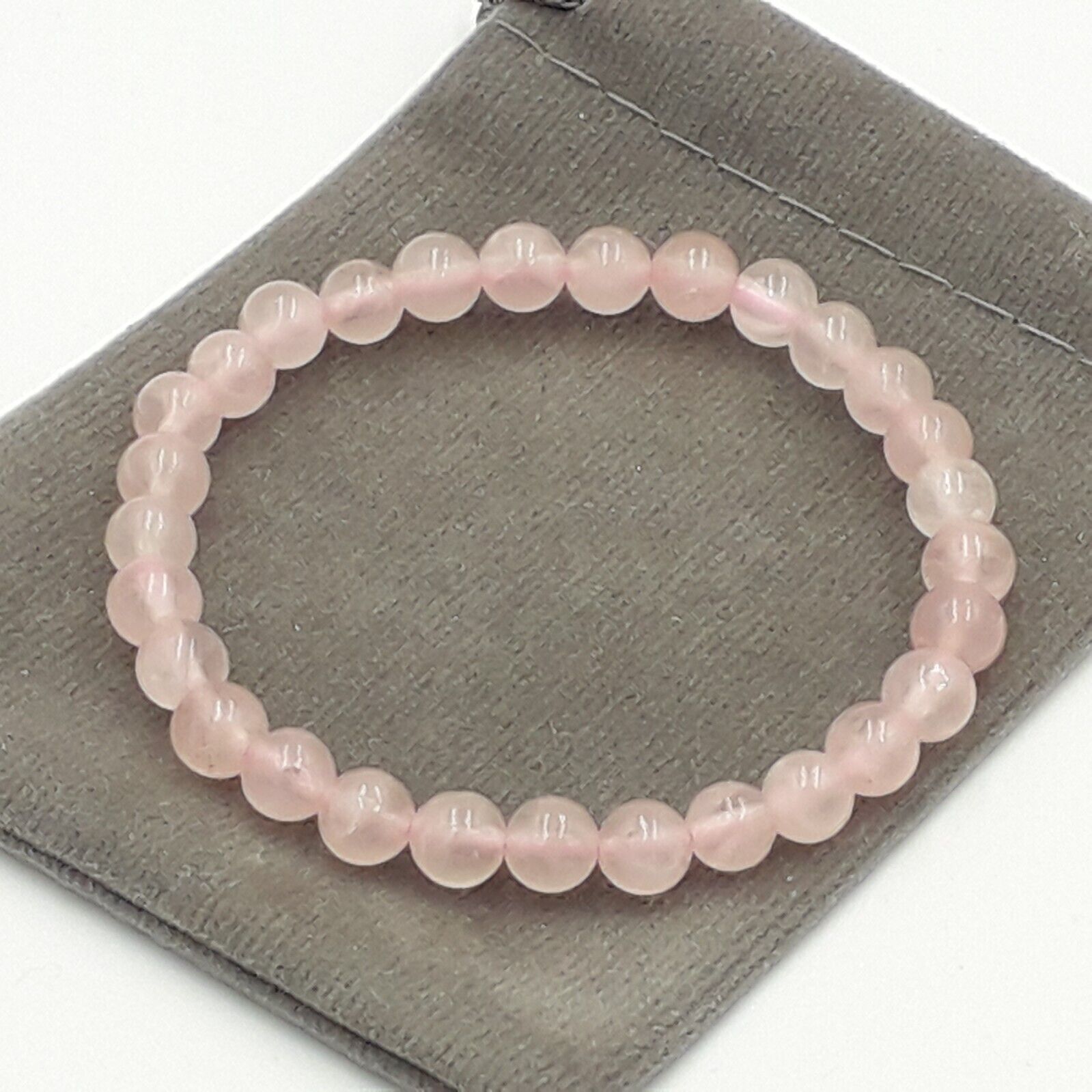 Rose Quartz Crystal Chakra Gemstone Stretch Bracelet
